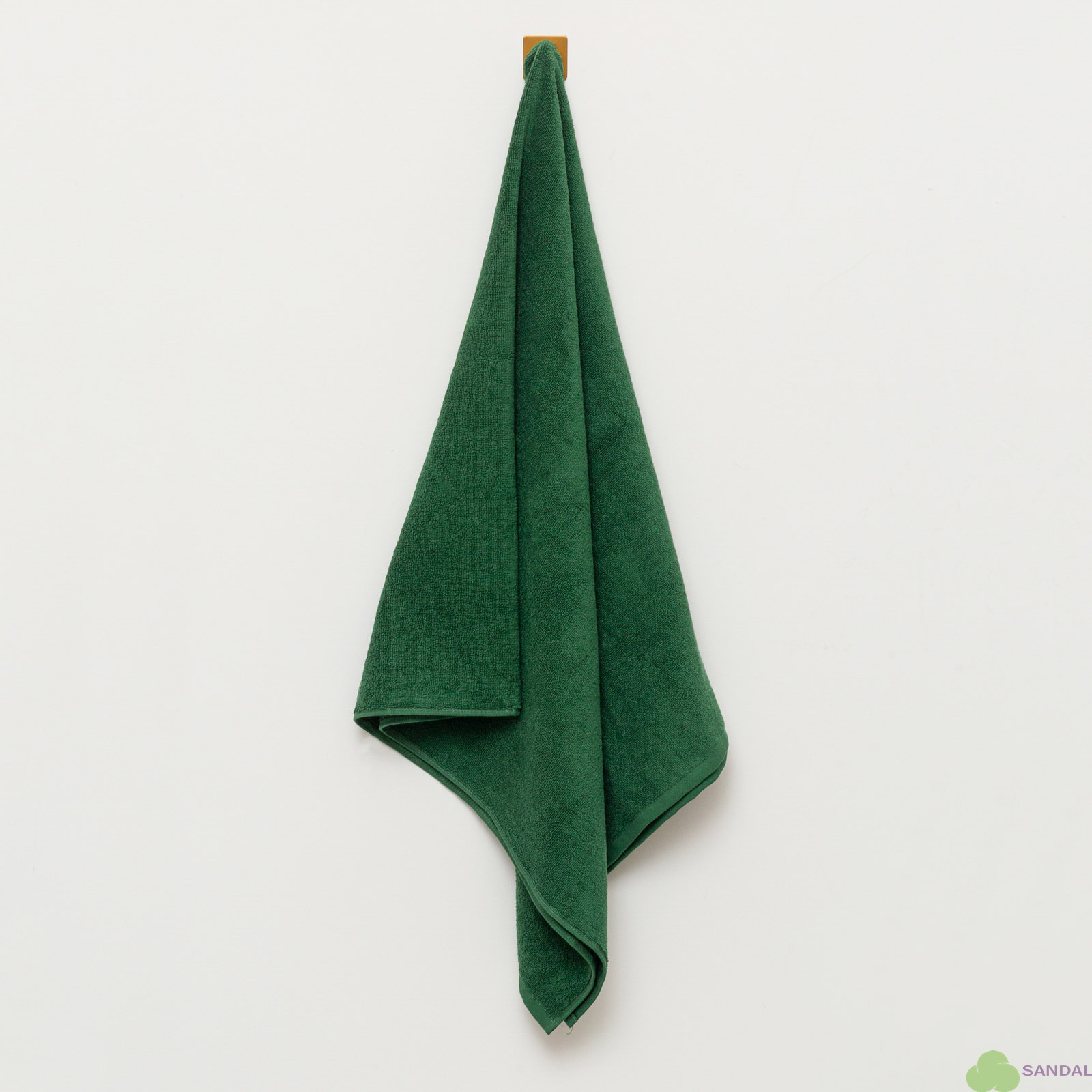 Махровое полотенце Sandal "люкс" 70*140 см., цвет - темно-зеленый.