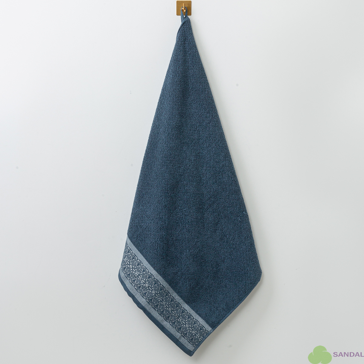 Полотенце махровое Sandal 70*140 см., цвет "леон-синий", диз. 0497, плотность 500 гр.