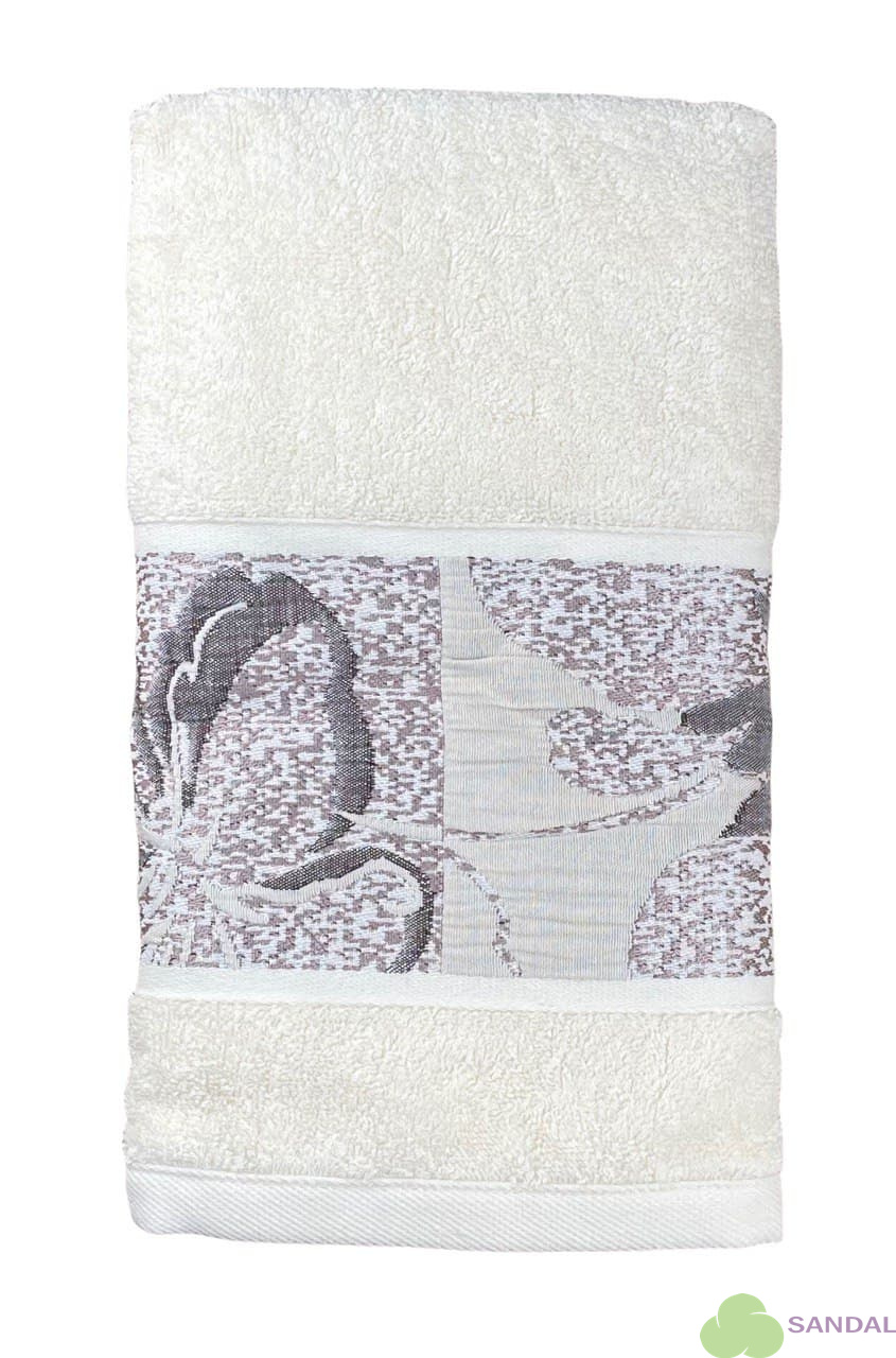 Махровое полотенце Abu Dabi 50*90 см., цвет - молочный (0485), плотность 550 гр., 2-я нить.