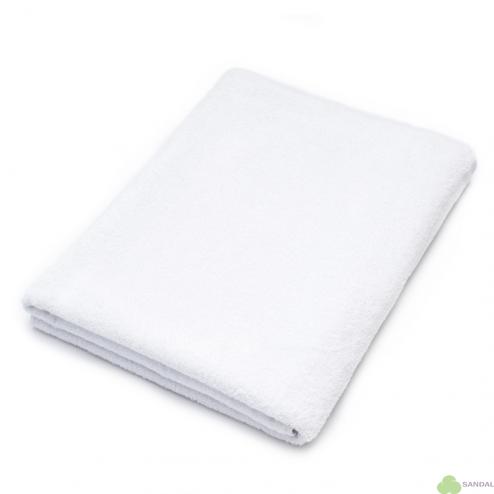Махровое полотенце "пляжное" Sandal "люкс" 100*180 см., цвет - белый, плотность 420 гр.