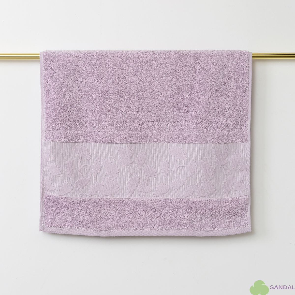 Махровое полотенце Abu Dabi 50*90 см., цвет - светло фиолетовый (0455), плотность 600 гр., 2-я нить.