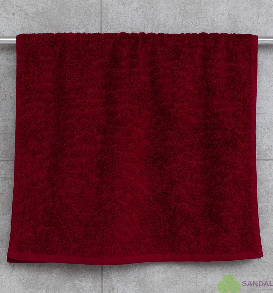 Махровое полотенце 40*70 см., цвет - бордовый, "люкс".