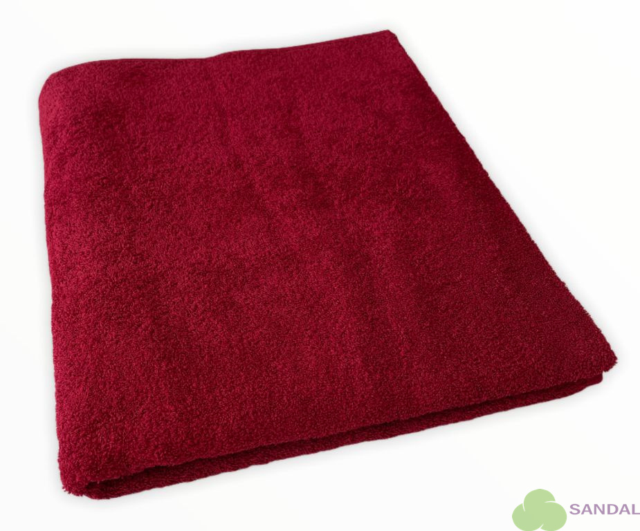 Махровое полотенце Sandal "люкс" 95*150 см. (пляжное), цвет -бордовый (22), плотность 400 гр.