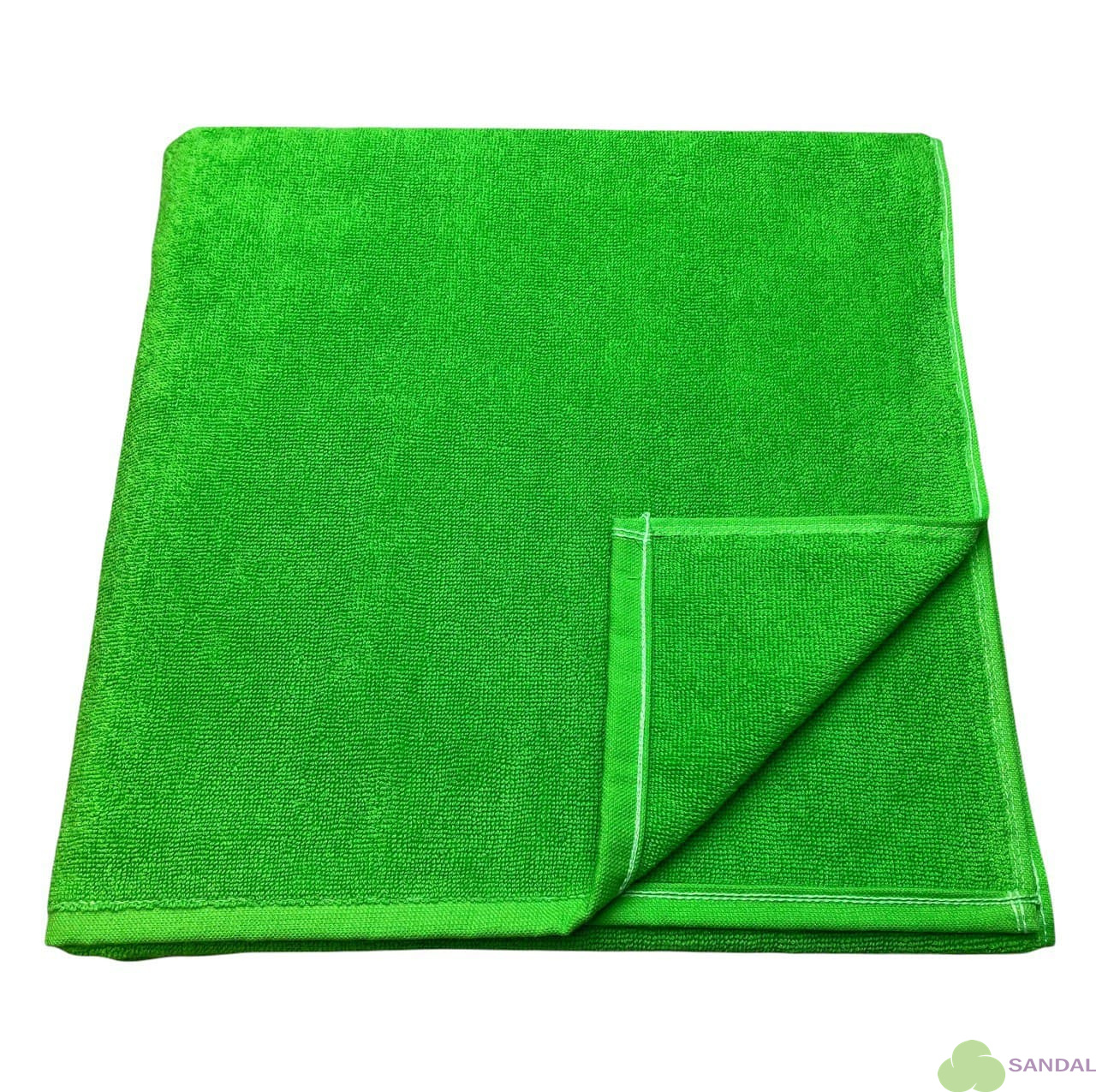 Махровое полотенце "люкс" 70*140 см., зеленое, 450 гр., 2-я нить.