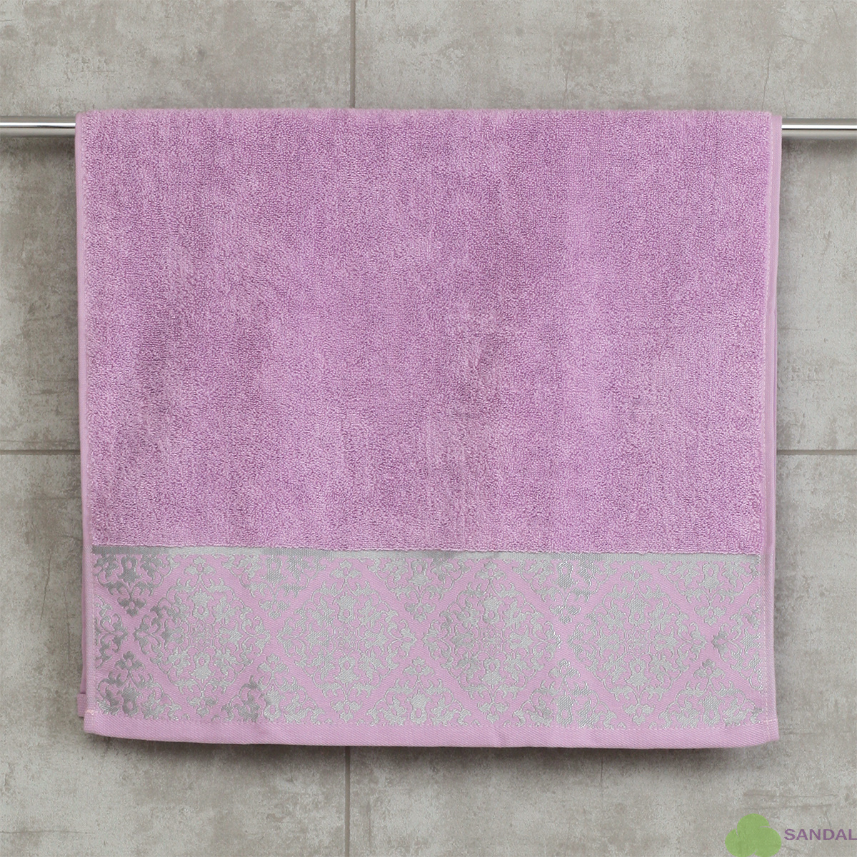 Махровое полотенце Abu Dabi 50*90 см., цвет - светло-фиолетовый (0430), плотность 500 гр., 2-я нить.