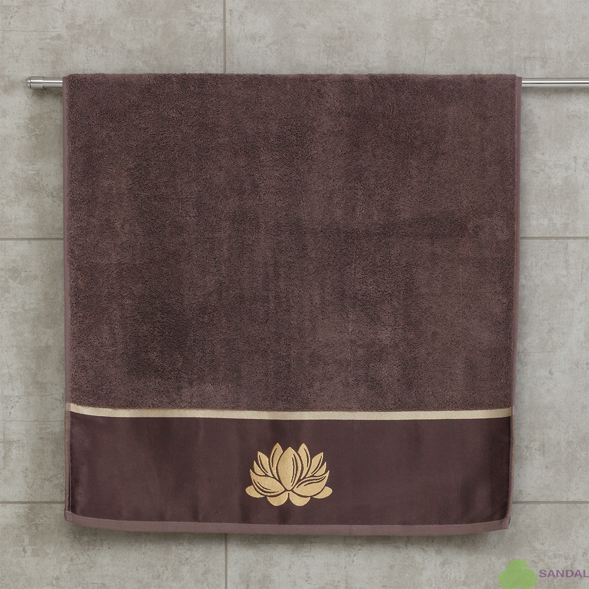 Махровое полотенце Abu Dabi 70*140 см., цвет - ореховый (0461), плотность 600 гр., 2-я нить.