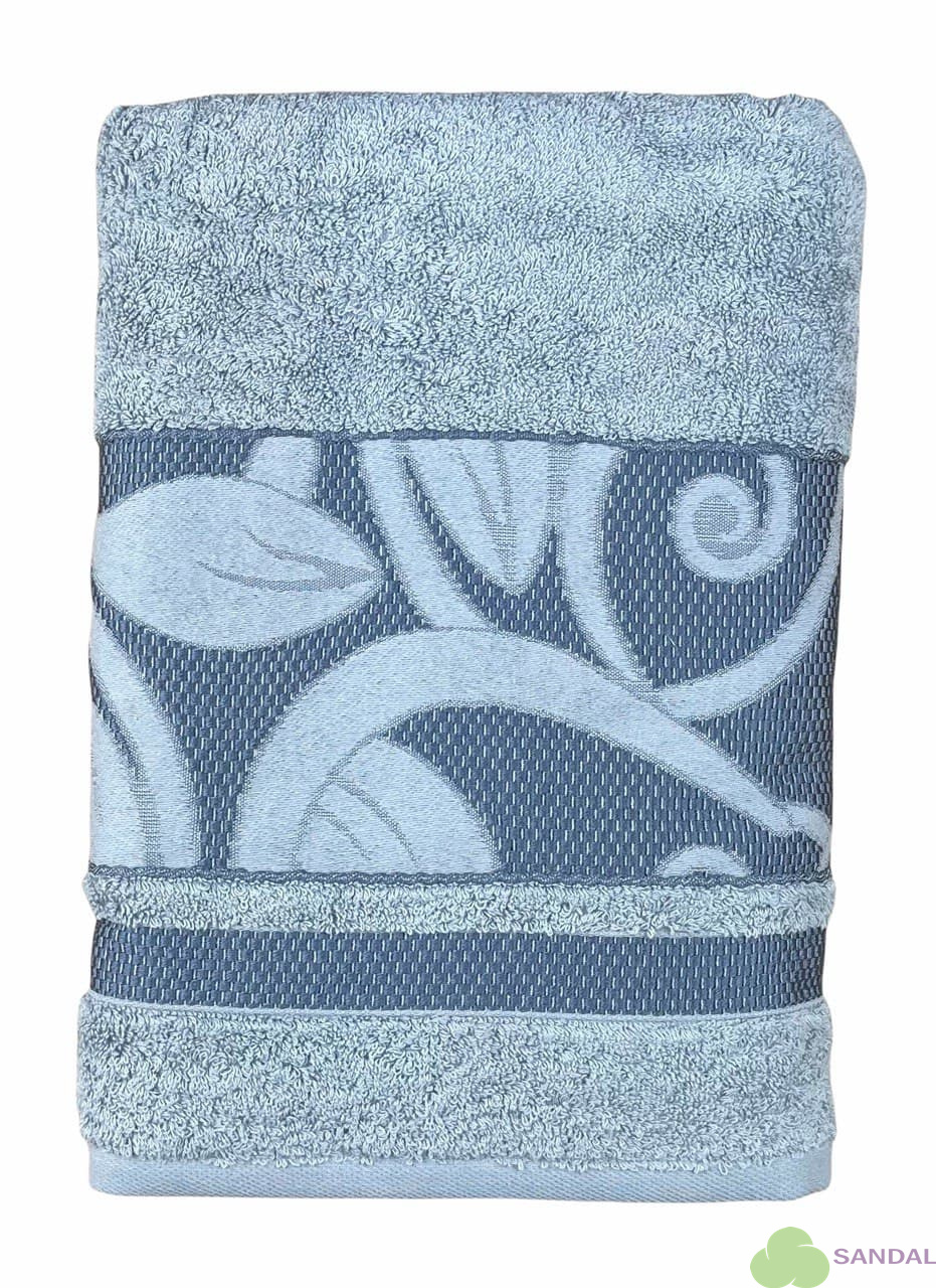 Махровое полотенце Abu Dabi 50*90 см., цвет - серо голубой (0484), плотность 500 гр., 2-я нить.