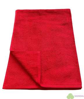Махровое полотенце Sandal 70*140 см., цвет - красный (19-1763), плотность 450 гр., 2-я нить.