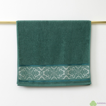 Махровое полотенце Abu Dabi 50*90 см., цвет - зеленая мурена (0491), плотность 550 гр., 2-я нить.