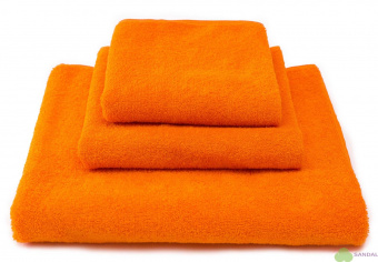 Набор махровых полотенец TJ из 3-х штук (40*70, 50*90, 70*140 см.). Пл. 400 гр. Цвет - Оранжевый.