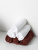 Набор махровых салфеток осибори "люкс" 30*30 см., цвет - белый+коричневый, пл. 450 гр. - 6 шт.
