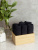 Набор махровых салфеток осибори Sandal "оптима" 30*30 см., цвет - чёрный, плотность 380 гр. - 6 шт