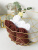 Набор махровых салфеток осибори "люкс" 30*30 см., цвет - белый+коричневый, пл. 450 гр. - 6 шт.