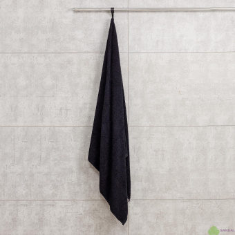 Махровое полотенце Sandal "оптима" 70*140 см., цвет - черный, плотность 380 гр.