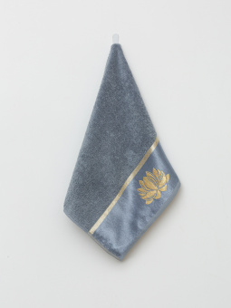 Махровое полотенце Abu Dabi 50*90 см., цвет - серо-голубой (0461), плотность 600 гр., 2-я нить.