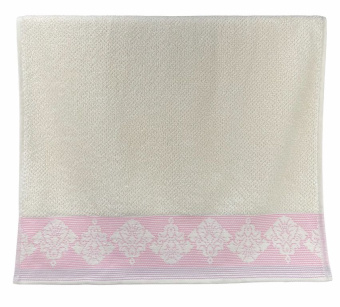 Махровое полотенце Abu Dabi 50*90 см., цвет - молочный (0434), плотность 500 гр., 2-я нить.