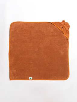 Полотенце-уголок SANDAL детское для купания "медведь", 100*100 см., цвет - коричневый
