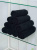 Набор махровых салфеток осибори Sandal "люкс" 30*30 см., цвет - черный, пл. 450 гр. - 10 шт.