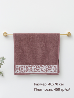 Махровое полотенце Abu Dabi 40*70 см., цвет - пыльная роза (0405), плотность 450 гр., 2-я нить.