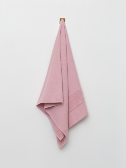 Махровое полотенце Abu Dabi 70*140 см., цвет - розовый (Vafli), плотность 500 гр., 2-я нить.