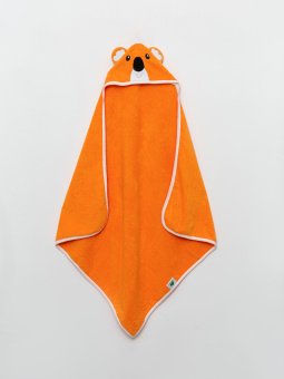 Полотенце-уголок SANDAL детское для купания "коала", 100*100 см., цвет - оранжевый